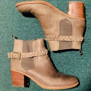Sperry gray Leather ankle booties